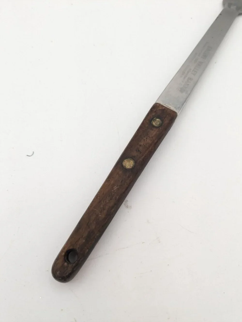 Vernco 3 Prong Tine #2 Meat Serving Fork Wood 10 3/4